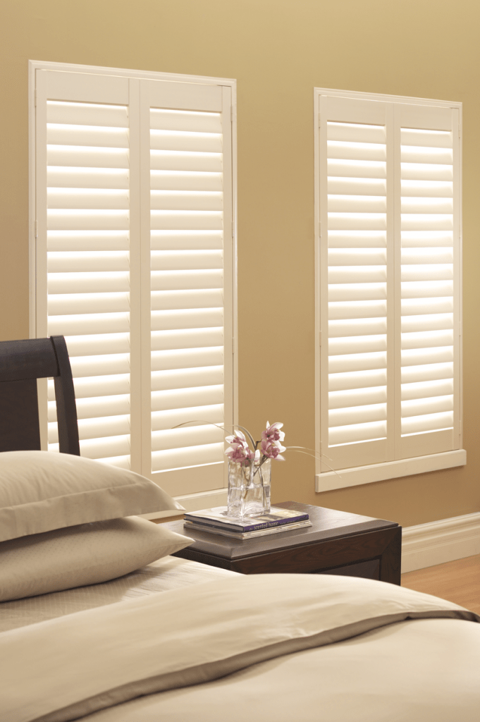 Fauxwood Poly Shutters Bedroom
