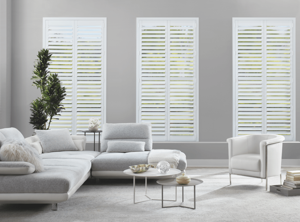 Hybrid Shutters White Couch